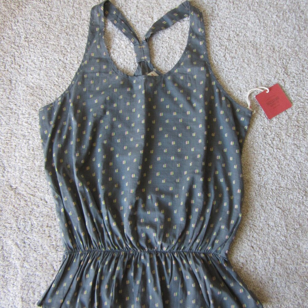 Mossimo Supply Co. women's size XL gray geometric sheer racerback tank top